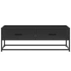 Couchtisch Schwarz 100x50x35 cm Holzwerkstoff und Metall