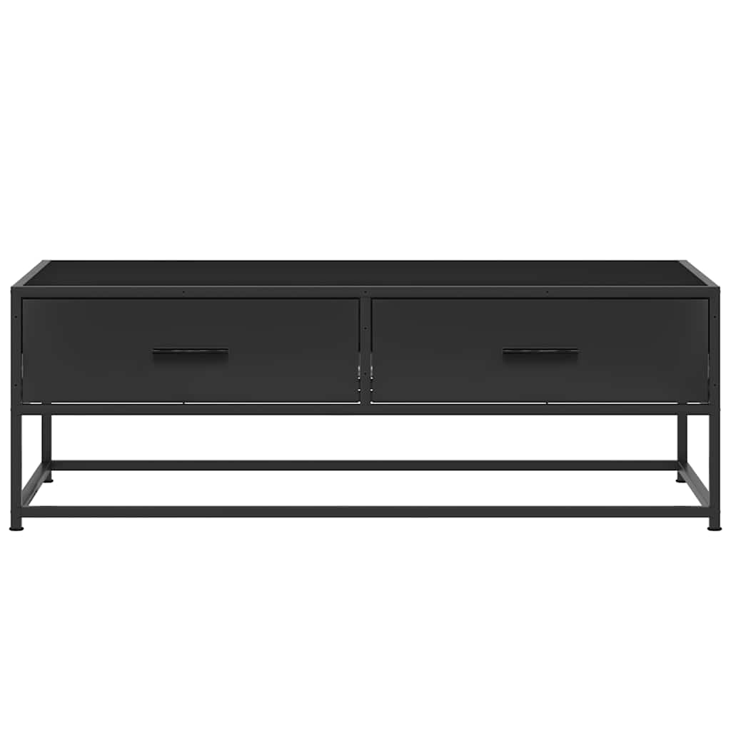 Couchtisch Schwarz 100x50x35 cm Holzwerkstoff und Metall