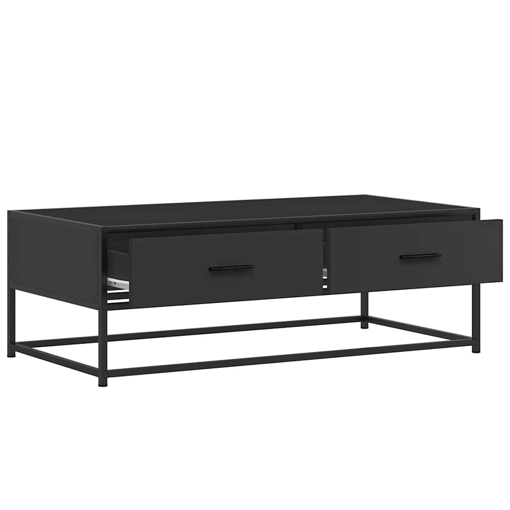 Couchtisch Schwarz 100x50x35 cm Holzwerkstoff und Metall