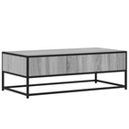 Couchtisch Grau Sonoma 100x50x35 cm Holzwerkstoff und Metall
