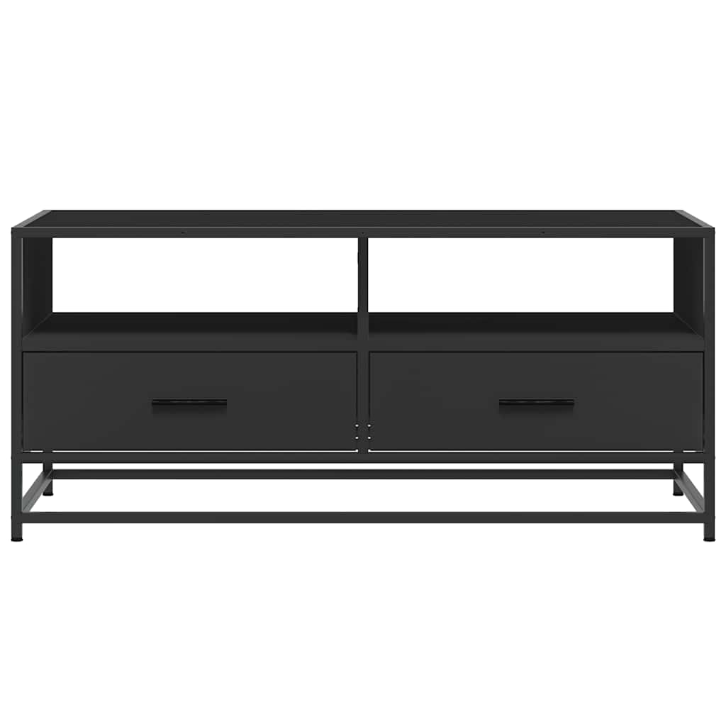 Couchtisch Schwarz 100x50x45 cm Holzwerkstoff und Metall