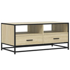Couchtisch Sonoma-Eiche 100x50x45 cm Holzwerkstoff und Metall