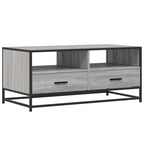 Couchtisch Grau Sonoma 100x50x45 cm Holzwerkstoff und Metall