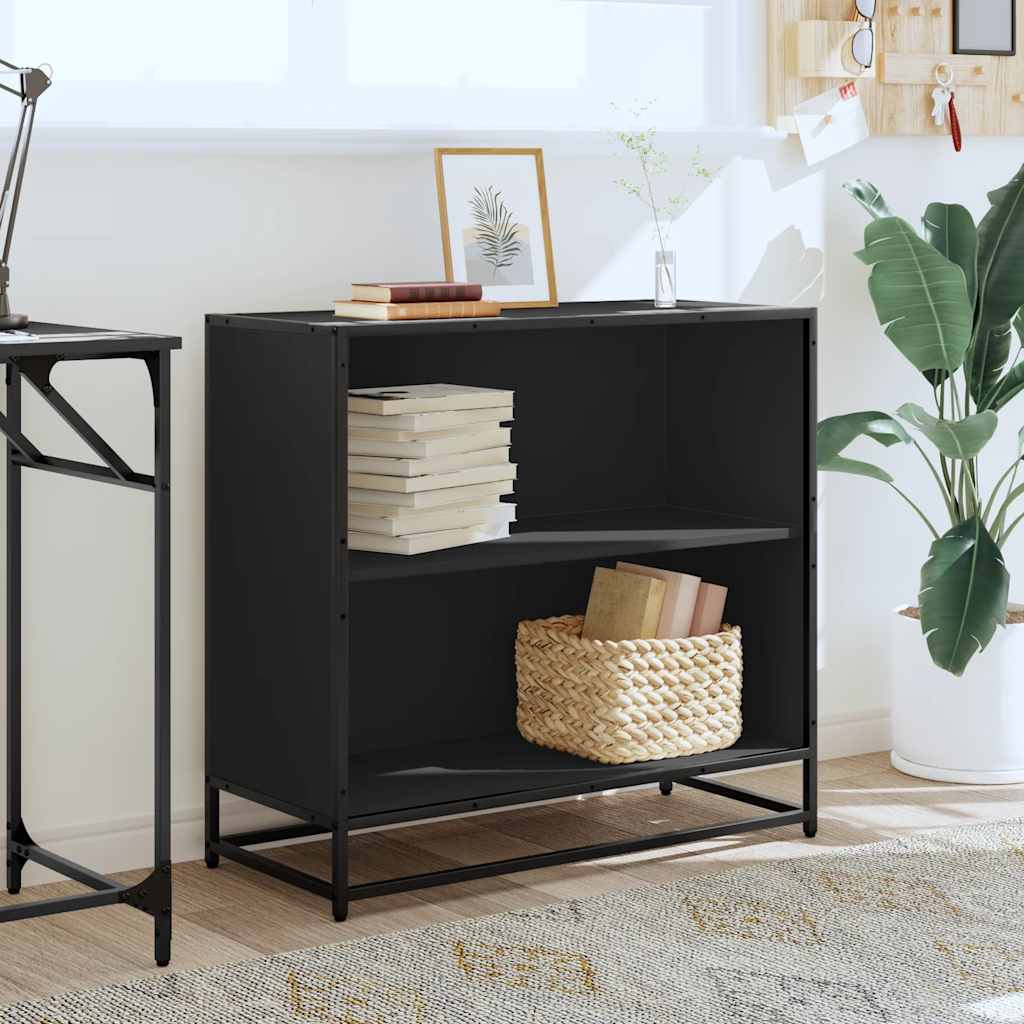 Bücherregal Schwarz 80,5x35x76 cm Holzwerkstoff