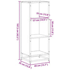 Bücherregal Braun Eichen-Optik 40x35x107,5 cm Holzwerkstoff