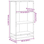Bücherregal Räuchereiche 60x35x107,5 cm Holzwerkstoff