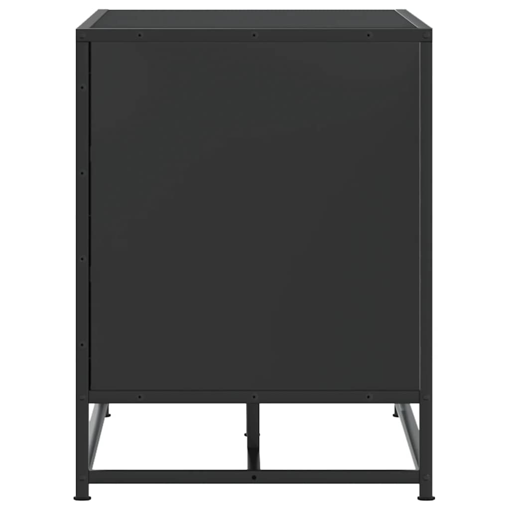 Schuhbank Schwarz 100x40x53,5 cm Holzwerkstoff und Metall