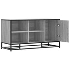 Schuhbank Grau Sonoma 100x40x53,5 cm Holzwerkstoff und Metall