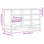 Schuhbank Schwarz 84x40x53,5 cm Holzwerkstoff und Metall