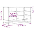 Schuhbank Sonoma-Eiche 84x40x53,5 cm Holzwerkstoff und Metall
