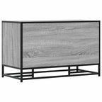 Schuhbank Grau Sonoma 84x40x53,5 cm Holzwerkstoff und Metall