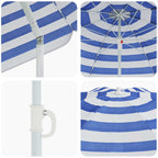 Sonnenschirm Blau und Weiß 161 x 161 x 193 cm Polyester