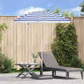 Strandparasol Blau und Weiß 206 x 206 x 212 cm