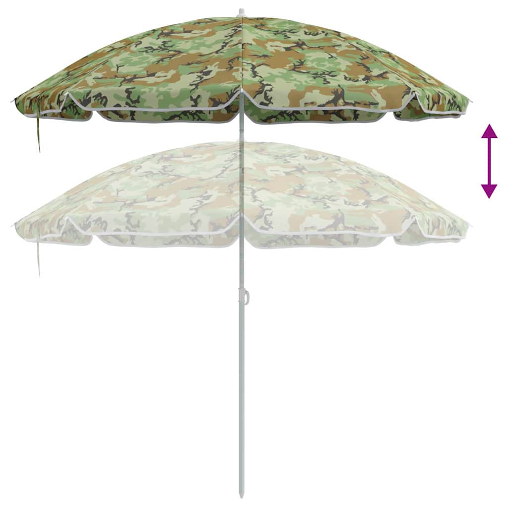 Strandparasol Tarnung 263 x 263 x 272 cm Polyester und Metall