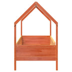 Kinderbett Hausbett Wachsbraun 90x190 cm Massivholz Kiefer