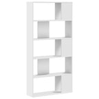 Bücherregal 5 Böden Weiß 80,5x23,5x162,5 cm Holzwerkstoff