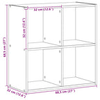 Bücherregal Artisan-Eiche 68,5x32x68,5 cm Holzwerkstoff