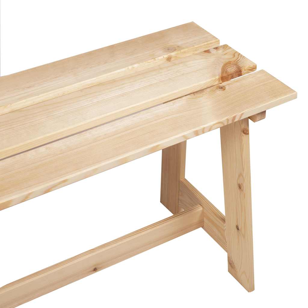 Bank Outdoor Natur 119 x 37 x 47 cm Massives Kiefernholz