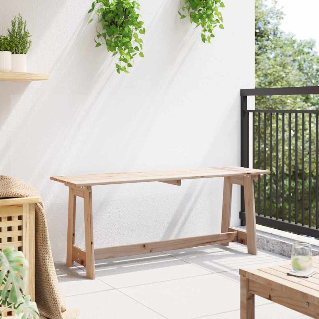 Bank Outdoor Natur 119 x 37 x 47 cm Massives Kiefernholz