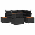 Garten Essgruppe mit Kissen 5 pcs Schwarz und Braun