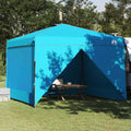 Pavillon-Zelt Blau 290 x 290 x 251 cm Stoff