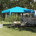 Pavillon-Zelt Blau 290 x 290 x 251 cm Stoff