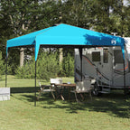 Pavillon-Zelt Blau 290 x 290 x 251 cm Stoff