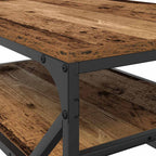 Couchtisch Altholz 90 x 50 x 40 cm Ingenieure Holz und Stahl