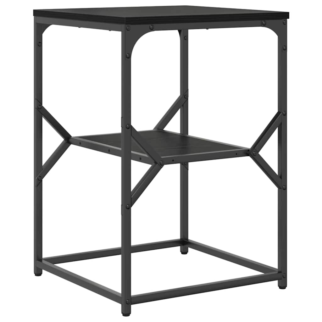Beistelltisch Schwarz Eichen-Optik 41 x 40 x 60 cm