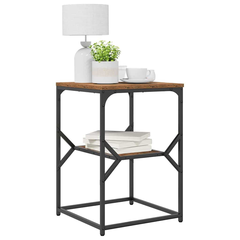 Beistelltisch Altholz 41 x 40 x 60 cm Ingenieure Holz und Stahl