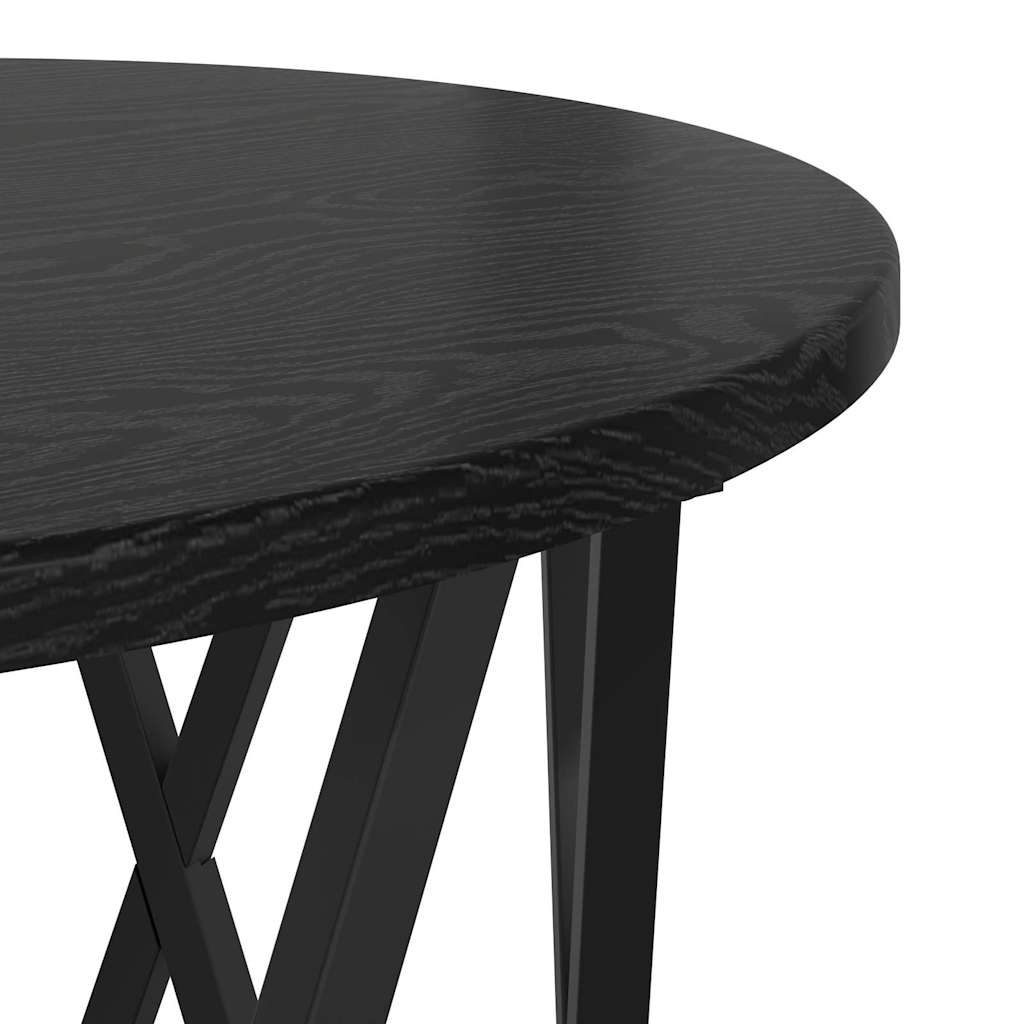 Nesting Beistelltisch 3 pcs Schwarz Eichen-Optik