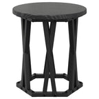 Nesting Beistelltisch 3 pcs Schwarz Eichen-Optik