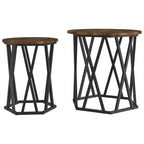 Couchtisch 2 pcs Geräucherte Eiche Ingenieure Holz und Stahl