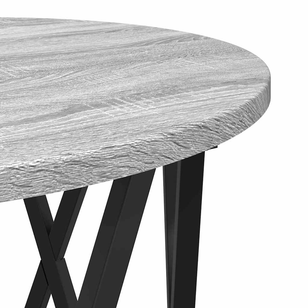 Couchtisch 2 pcs Graues Sonoma Ingenieure Holz und Stahl