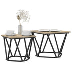 Beistelltisch-Set 2 pcs Sonoma-Eiche Ingenieure Holz und Stahl