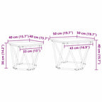 Beistelltisch-Set 2 pcs Altholz Ingenieure Holz und Stahl