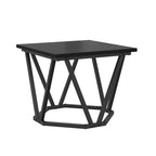 Couchtisch 3 pcs Schwarz Eichen-Optik Ingenieure Holz und Stahl