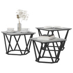 Couchtisch 3 pcs Graues Sonoma Ingenieure Holz und Stahl