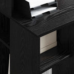 Schreibtisch mit Regal Schwarz Eichen-Optik 90 x 48 x 101,5 cm