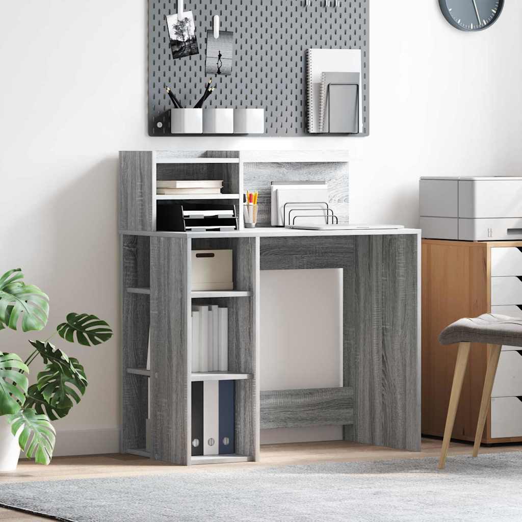 Schreibtisch Graues Sonoma 90 x 48 x 101,5 cm Holzwerkstoff