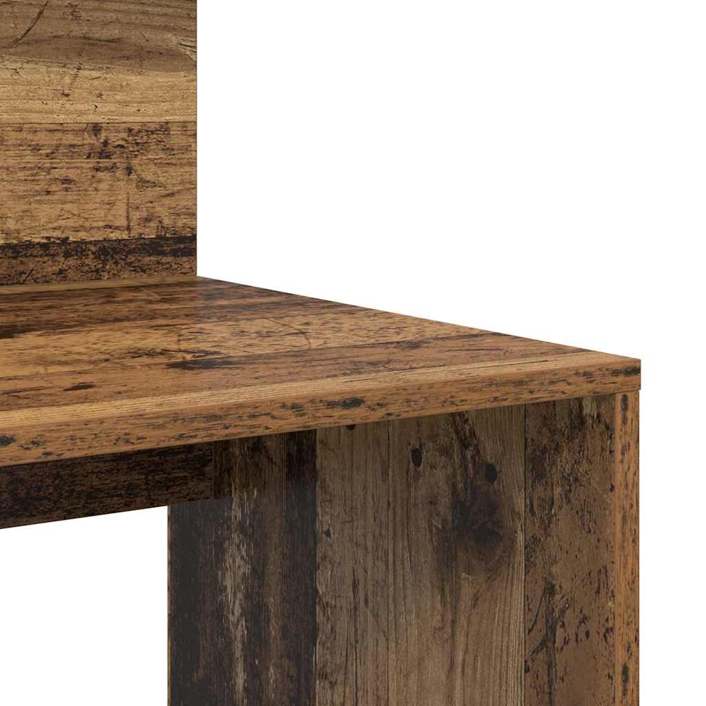 Schreibtisch mit Regal Altholz 90 x 48 x 101,5 cm Holzwerkstoff