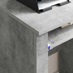 Tisch mit Rädern Beton Grau 91 x 50 x 77 cm Holzwerkstoff