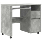 Tisch mit Rädern Beton Grau 91 x 50 x 77 cm Holzwerkstoff