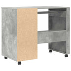 Tisch mit Rädern Beton Grau 91 x 50 x 77 cm Holzwerkstoff