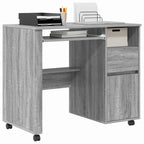 Tisch mit Rädern Graues Sonoma 91 x 50 x 77 cm Holzwerkstoff