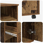 Tisch mit Rädern Mit Rad Altholz 91 x 50 x 77 cm Holzwerkstoff