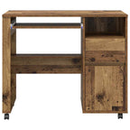 Tisch mit Rädern Mit Rad Altholz 91 x 50 x 77 cm Holzwerkstoff