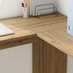Eck-Schreibtisch mit Regal Artisan-Eiche 140 x 113,5 x 75 cm