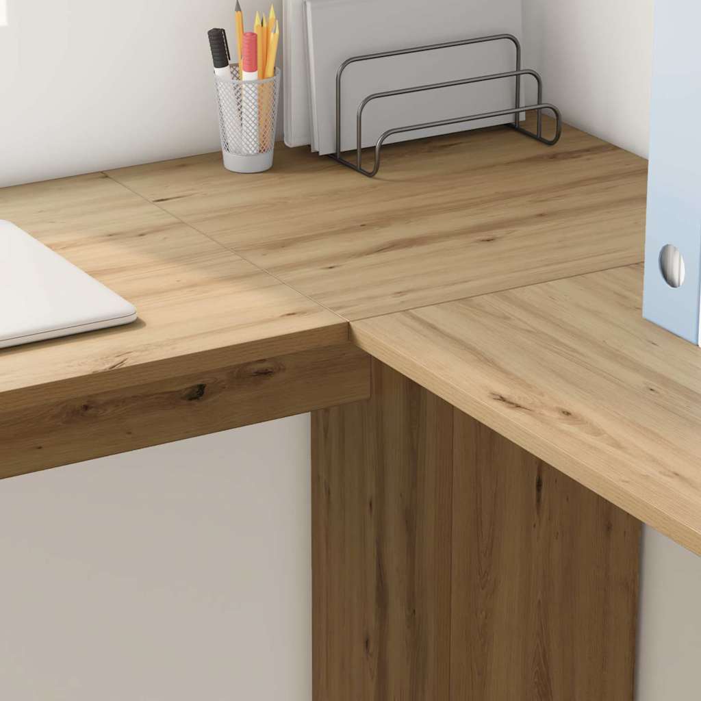 Eck-Schreibtisch mit Regal Artisan-Eiche 140 x 113,5 x 75 cm