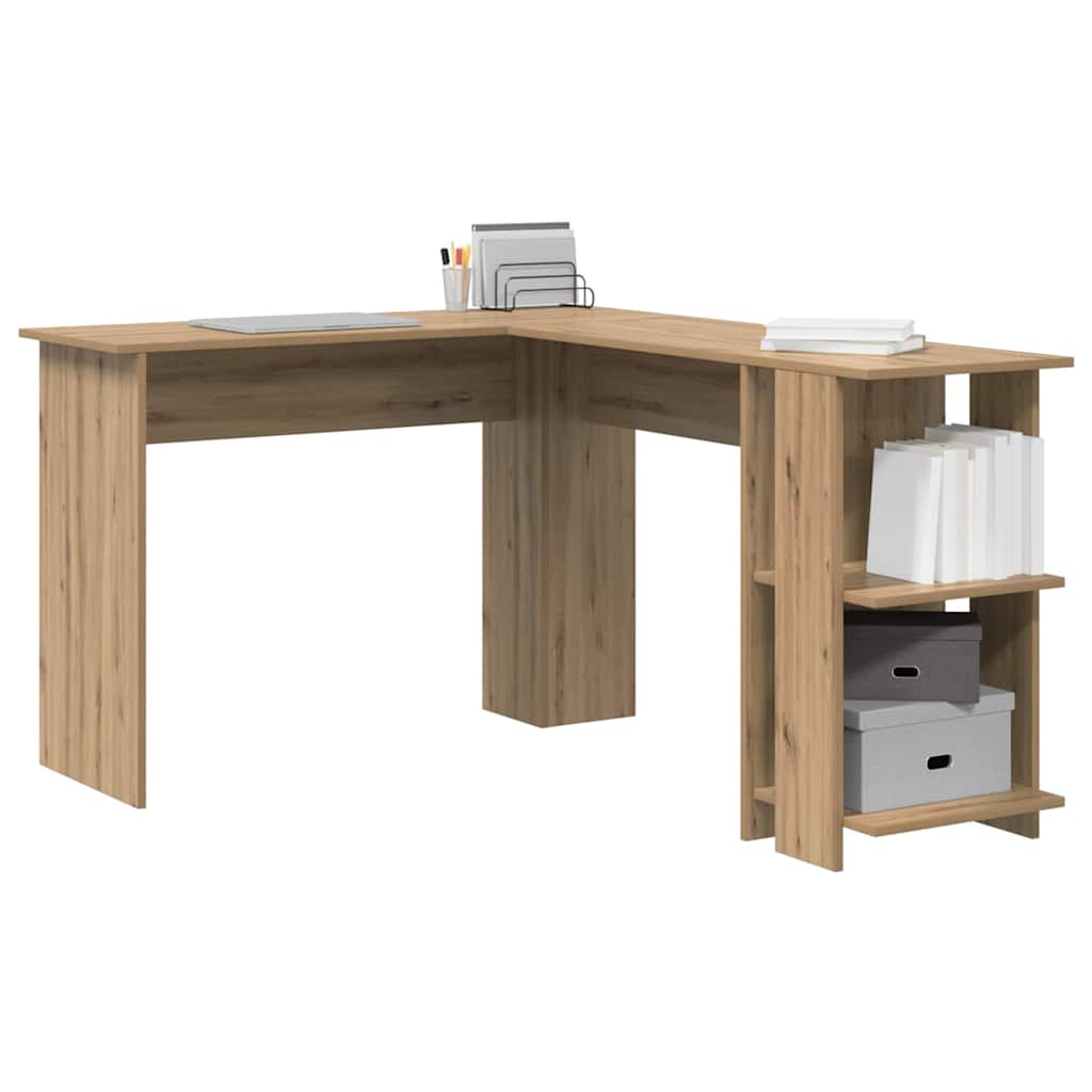 Eck-Schreibtisch mit Regal Artisan-Eiche 140 x 113,5 x 75 cm